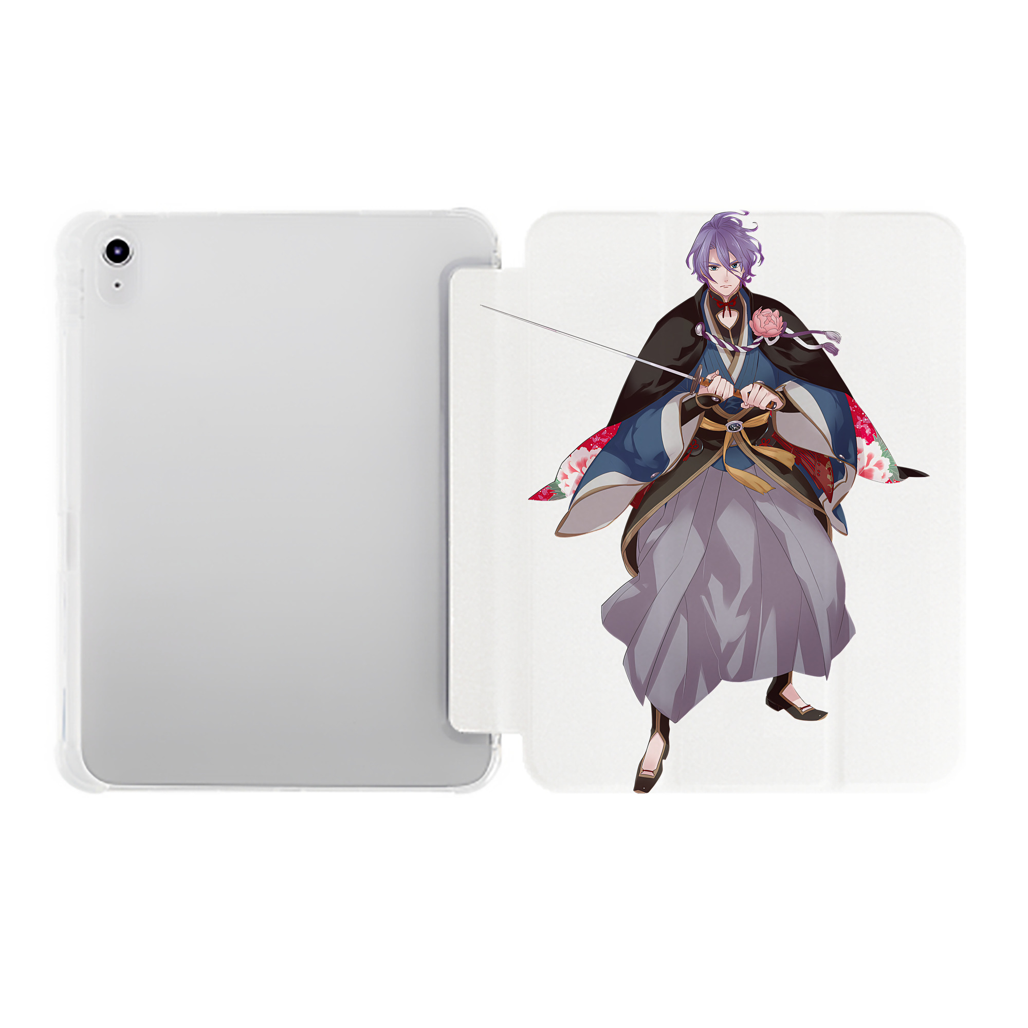 （画像用） 刀剣乱舞 Touken Ranbu IPad ケース ペン収納付き 三つ折りスタンド PUレザー×シリコン 対応機種9.5/10.5/10.9インチ
